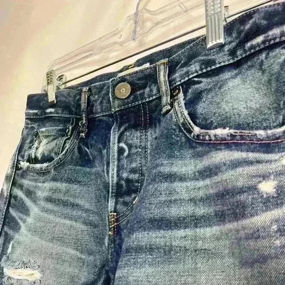 Moussy Kelly Tapered Distressed Skinny Jean in Dark Wash Size 26 - Picture 6 of 13